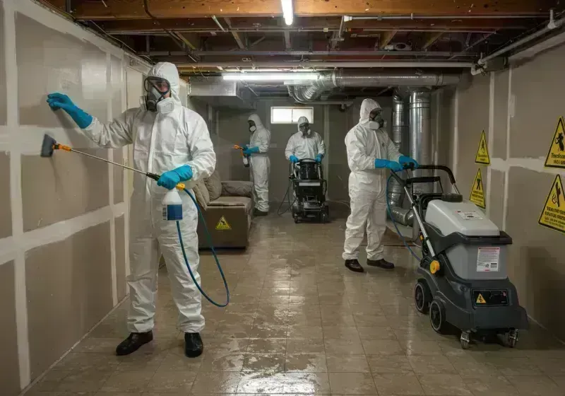 Basement Moisture Removal and Structural Drying process in El Cerrito Corona, CA